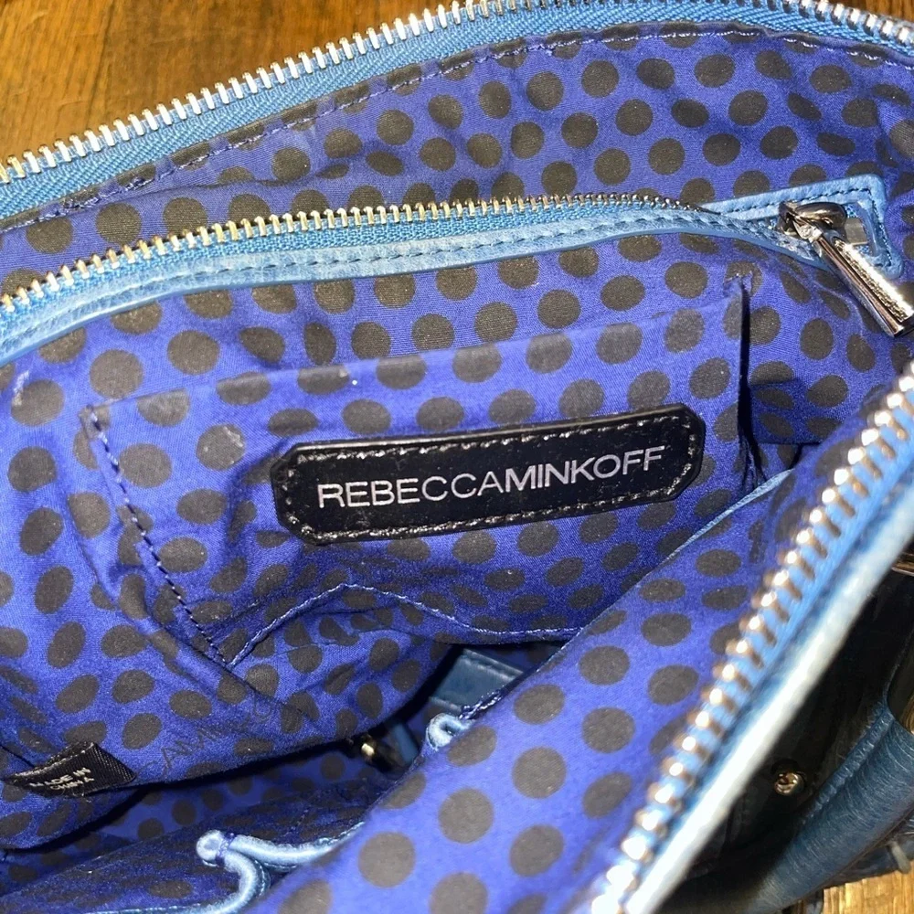 Rebecca Minkoff blue leather Cupid satchel